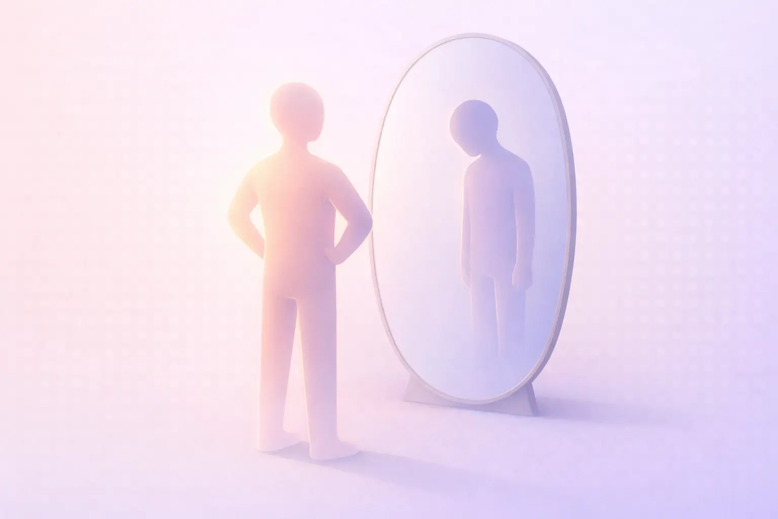 Symbolic illustration representing self-reflection and questioning whether you are the problem in a relationship