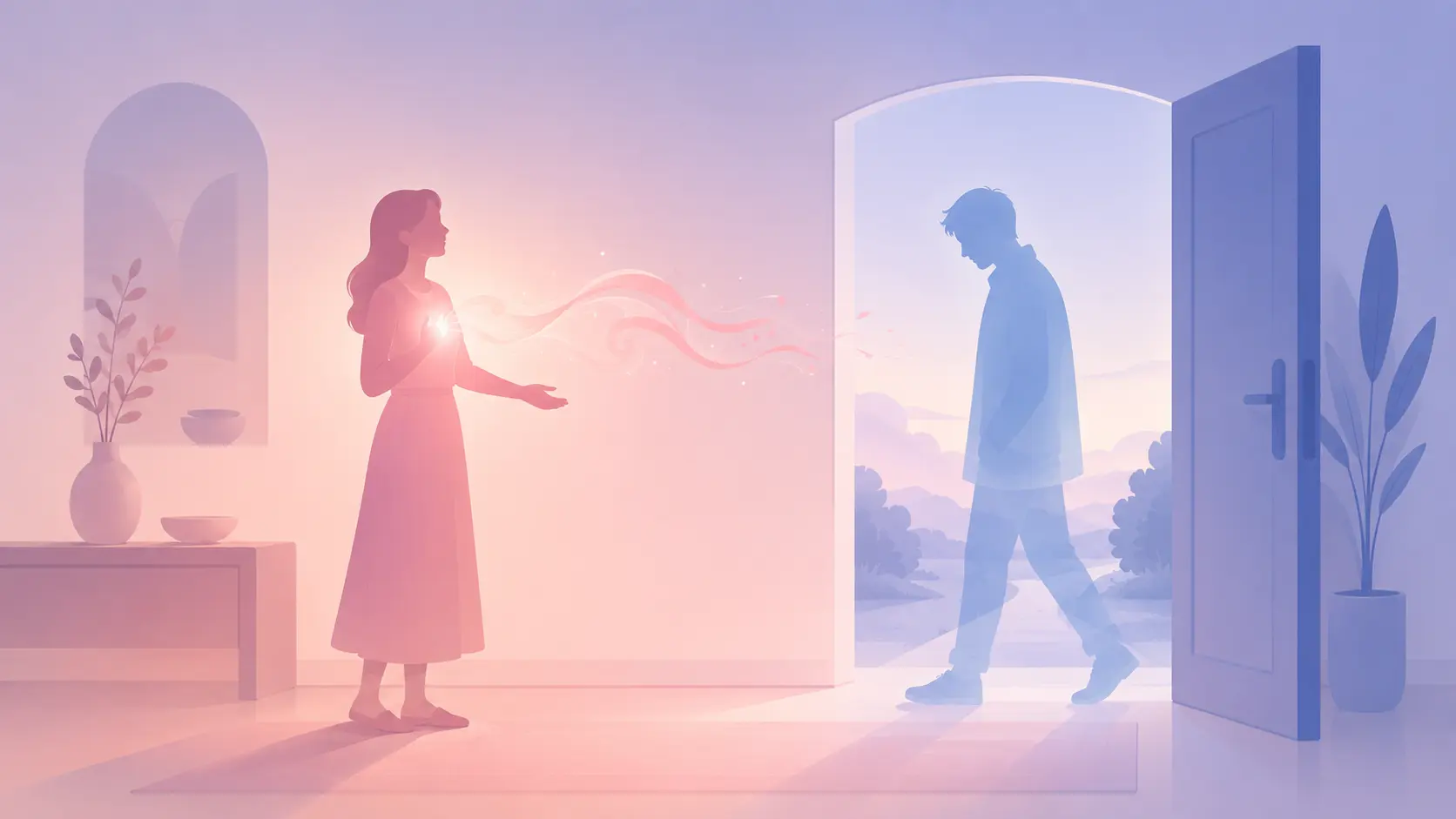 Symbolic illustration representing the quiet fading of reunion energy in a relationship