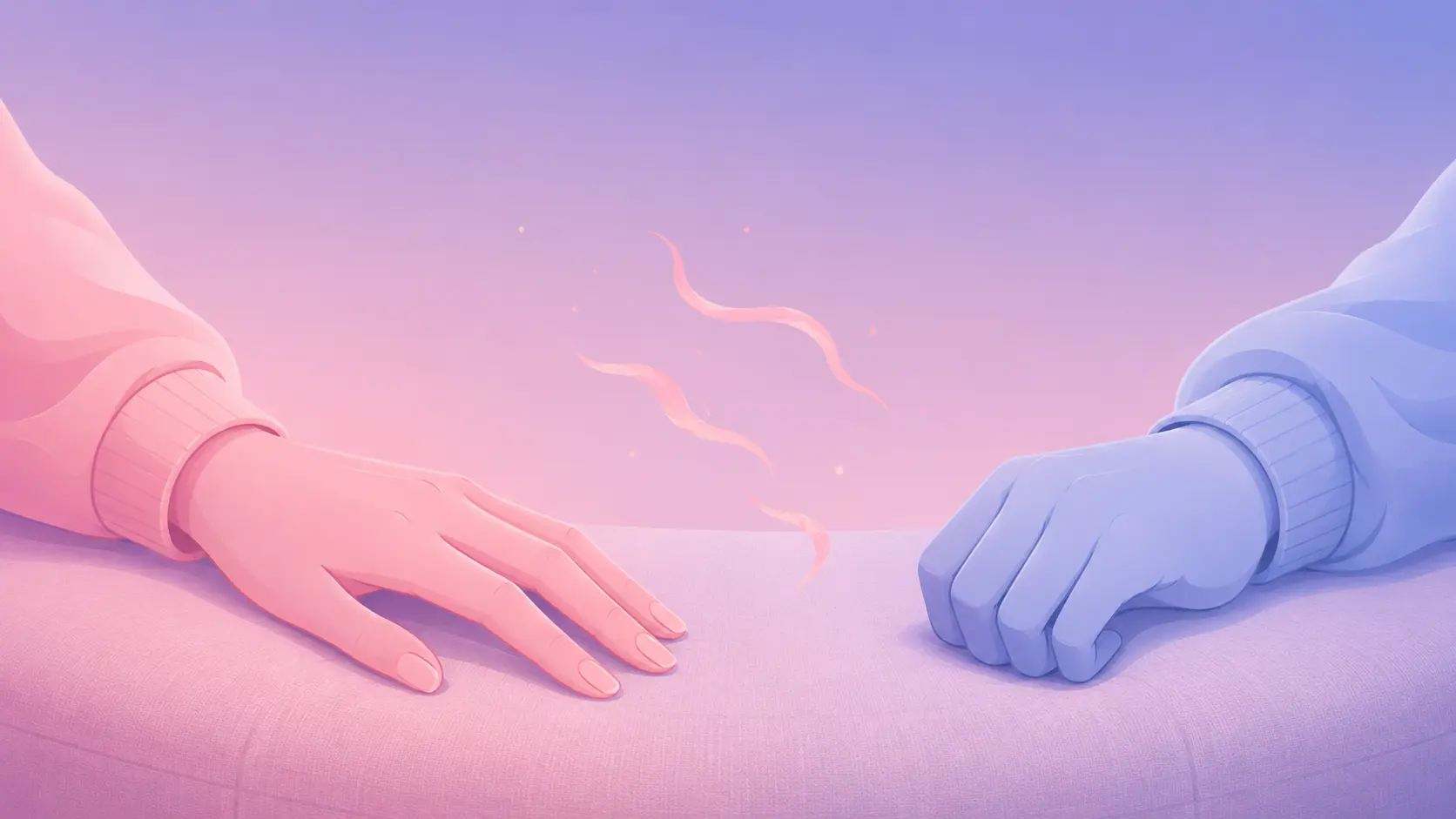 Symbolic illustration representing a partner who has stopped offering physical affection