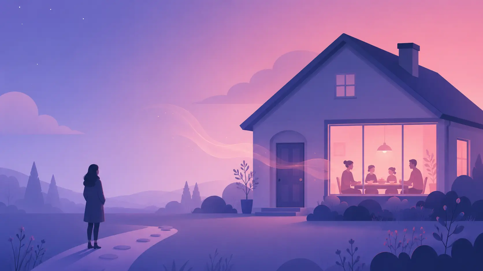 Symbolic illustration representing being kept separate from a partner's family